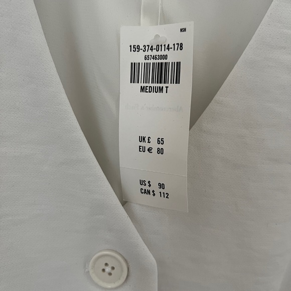 ABERCROMBIE White Crepe Vneck Dress - Picture 4 of 4